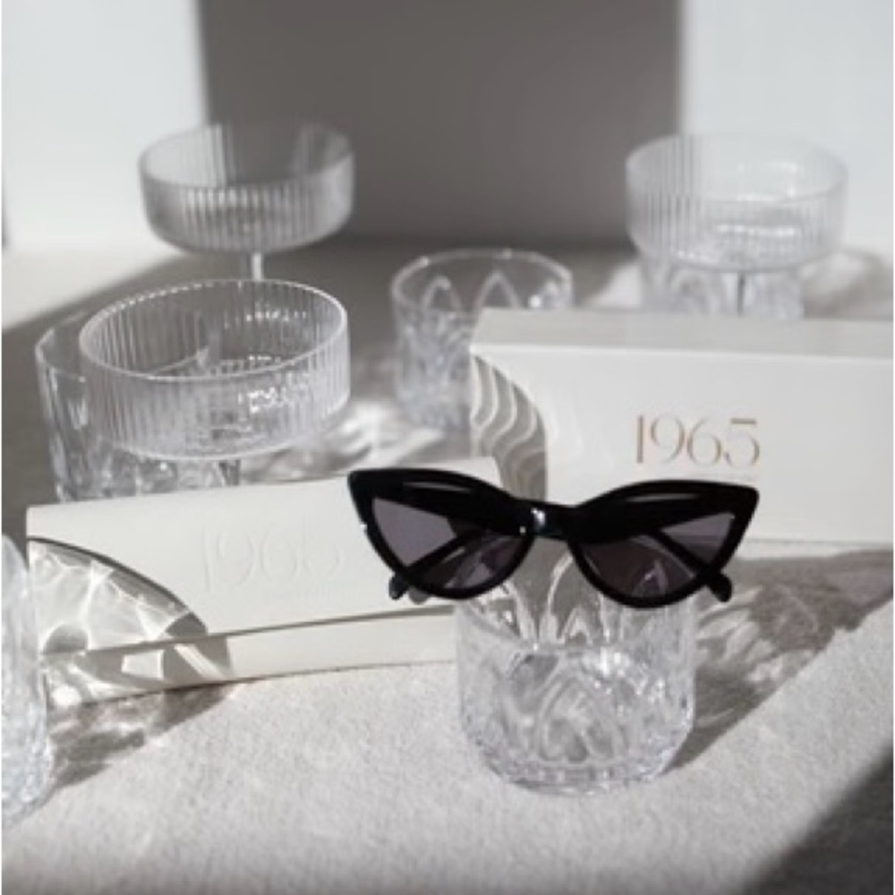 Brand new, never worn in the case. Black cat eye sunglasses.